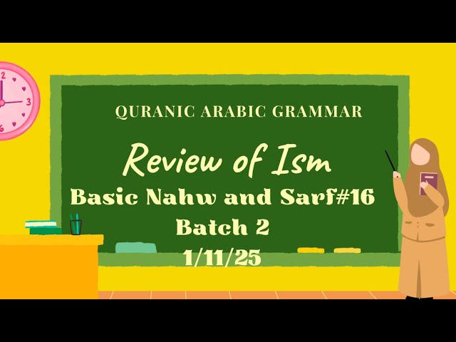 Arabic Grammar (Nahw & Sarf) Basics